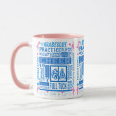 Girls Cheerlead Typography in Blue and Pink Mok (Links)