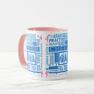 Girls Cheerlead Typography in Blue and Pink Mok