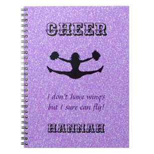 Girls Cheerleader Flyer Spiral Notitieboek met naa