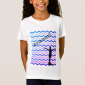 Girls Chevron Gymnast Gymnastics T-Shirt (Voorkant)