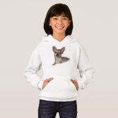 Girls Chihuahua Hoodie Sweater (Voorkant volledig)