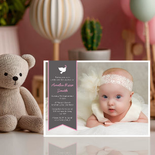 Girls Christening/Baptism Invitation Kaart