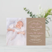 Girls Christening/Baptism Invitation Kaart (Staand voorkant)