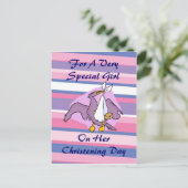 Girls Christening Bird Briefkaart (Staand voorkant)
