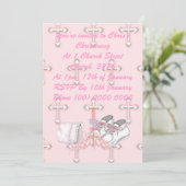 Girls Christening Wish Kaart (Staand voorkant)