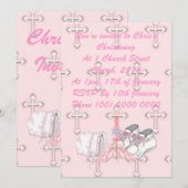 Girls Christening Wish Kaart (Voorkant / Achterkant)