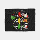 Girls Christmas Ballet Skeleton Ballerina Women Sk Fleece Deken (Voorkant (Horizontaal))