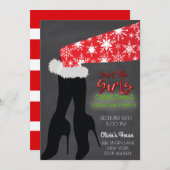 Girls Christmas Cocktail Party Uitnodiging (Voorkant / Achterkant)