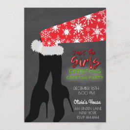 Girls Christmas Cocktail Party Uitnodiging