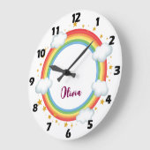 Girls' Circle Rainbow Name Lijst Grote Klok (Hoek)