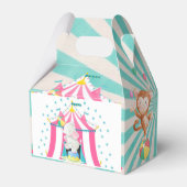 Girl's Circus Theme Birthday Party Custom Bedankdoosjes (Achterkant)