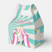Girl's Circus Theme Birthday Party Custom Bedankdoosjes (Voorkant Zijde)