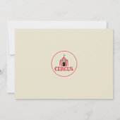Girls Circus Ticket Birthday Party Invitation Kaart (Achterkant)