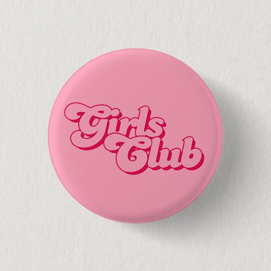 Girls Club Ronde Button 3,2 Cm (Voorkant)
