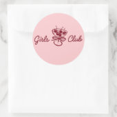 Girls Club Ronde Sticker (Tas)