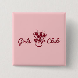 Girls Club Vierkante Button 5,1 Cm