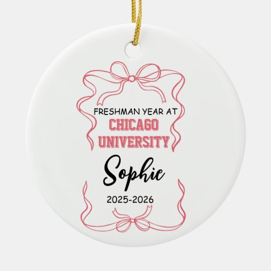 Girls College Ornament, University student Keramisch Ornament (Voorkant)