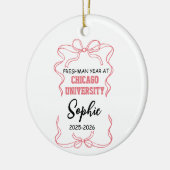 Girls College Ornament, University student Keramisch Ornament (Links)