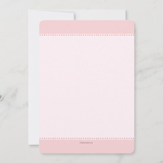 Girl's Communion Invitation Kaart (Achterkant)