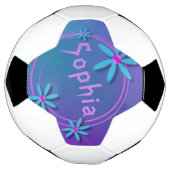 Girls Cool en Fun Personalized Voetbal (Gedraaid)