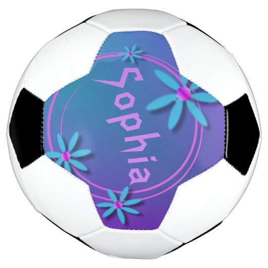 Girls Cool en Fun Personalized Voetbal (Gedraaid)