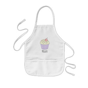 Girls Cool Pink Cupcake Muffin Baker Kinder Schort
