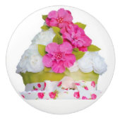Girls Cup Cake Keramische Knop (Voorkant)