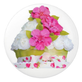 Girls Cup Cake Keramische Knop