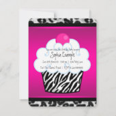 Girls Cupcake verjaardagsfeestje Kaart (Achterkant)