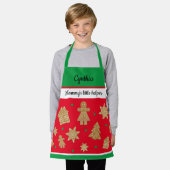 Girl's Custom Gingerbread All-Over Print Schort (Gedragen)