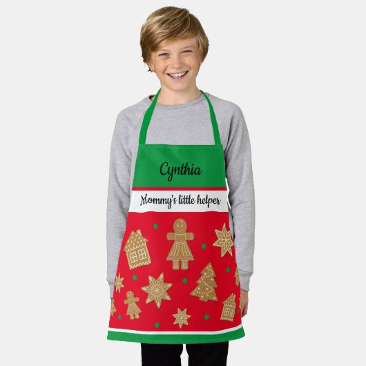 Girl's Custom Gingerbread All-Over Print Schort (Gedragen)