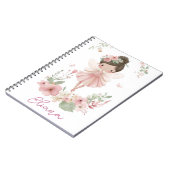 Girls Custom Name Fairy Floral Notebook Notitieboek (Linkerzijde)