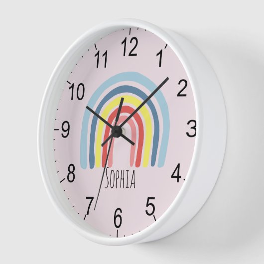 Girls Cute Boho Pink Rainbow Kinder Nursery (Hoek)