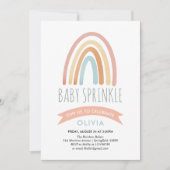Girls Cute Boho Rainbow Baby Sprinkle Kaart (Voorkant)