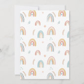 Girls Cute Boho Rainbow Baby Sprinkle Kaart (Achterkant)