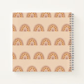 Girls Cute Boho Rainbow Kinder Aangepaste naam Notitieboek (Achterkant)