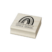 Girls Cute Boho Rainbow Kinder School Bookplate Rubberstempel (Stempel)