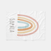 Girls Cute Boho Waterverf Rainbow Kinder Fleece Deken (Voorkant (Horizontaal))