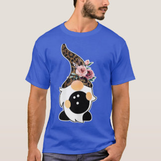 Girls Cute Bowling Gnome met Leopard T T-shirt