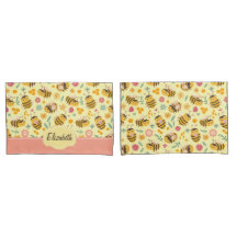 Girls Cute Bumble Bee Spring Floral Pattern Kinder