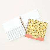 Girls Cute Bumble Bee Spring Floral Pattern Kinder Notitieboek (Binnen)