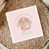 Girls Cute Bunny Cake Girls Whimsical Birthday  Servet