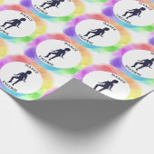 Girls Cute Dance Waterverf Cadeaupapier (Hoek)