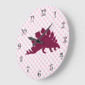 Girls Cute Dinosaur Clocks Grote Klok (Hoek)