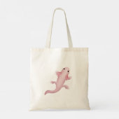 Girls Cute en Modern Pink Axolotl en Name Kinder Tote Bag (Achterkant)