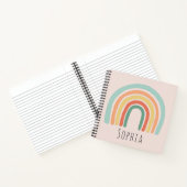 Girls Cute en Whimsical Boho Rainbow Kinderen Notitieboek (Binnen)
