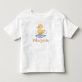 Girls Cute Kawaii Duckling Summer Farm Kinder Shirts (Voorkant)
