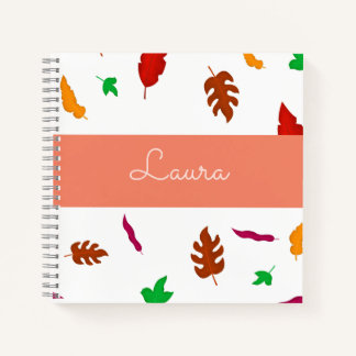 Girls Cute Leaf Pattern Kinder Notitieboek