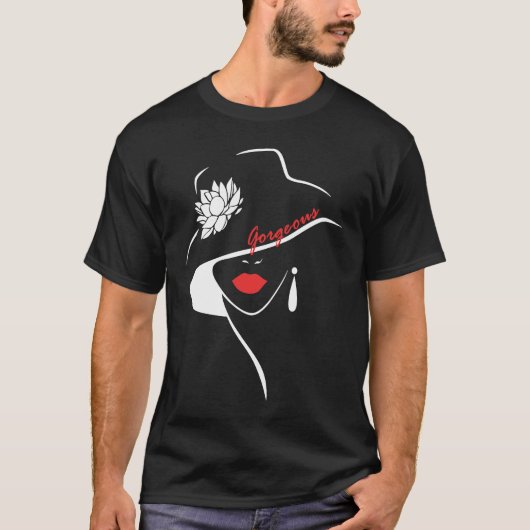 Girls cute lips red lipstick t-shirt (Voorkant)