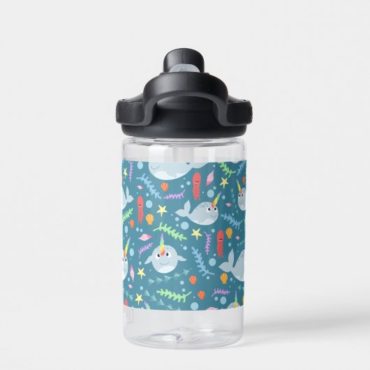 Girls Cute Magical Rainbow Narwhal Kinderen Waterfles (Achterkant)